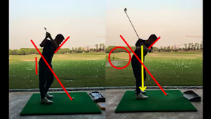 Maintaining body angles in the backswing 