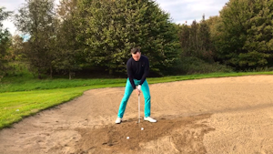 The long bunker shot (50 yards) 