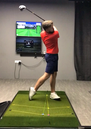 Stack & Tilt Driver swing (face on)