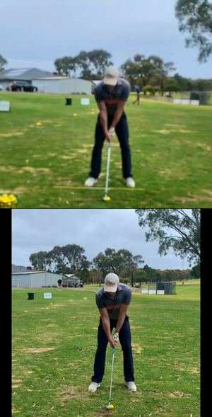 Top of backswing work before / after 
, lots of drills to get club just short of parallel and better arm structure and compression on ball!