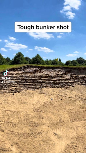 Tough bunker shot