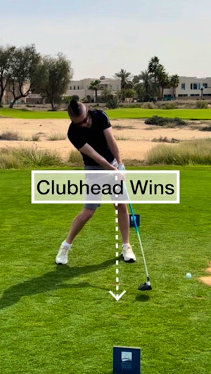 Clubhead beats hands 