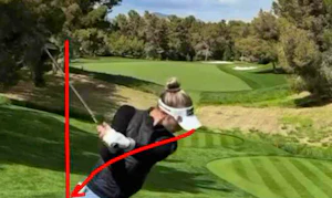 Improving Driver Technique: Left Arm Position at P5 to improve swing path and avoid slicing 