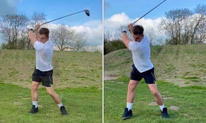 Driver backswing before & after