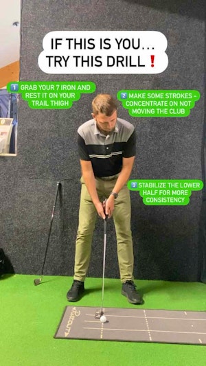 ⛳️  A great drill for stabilising lower half in the putting stroke ⛳️ 