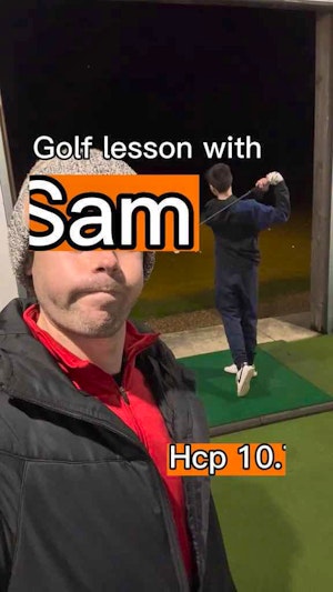 Golf lesson with Sam