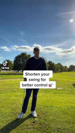 Shorten your swing for more control.