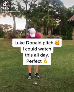 Luke Donald soft landing pitch shot 